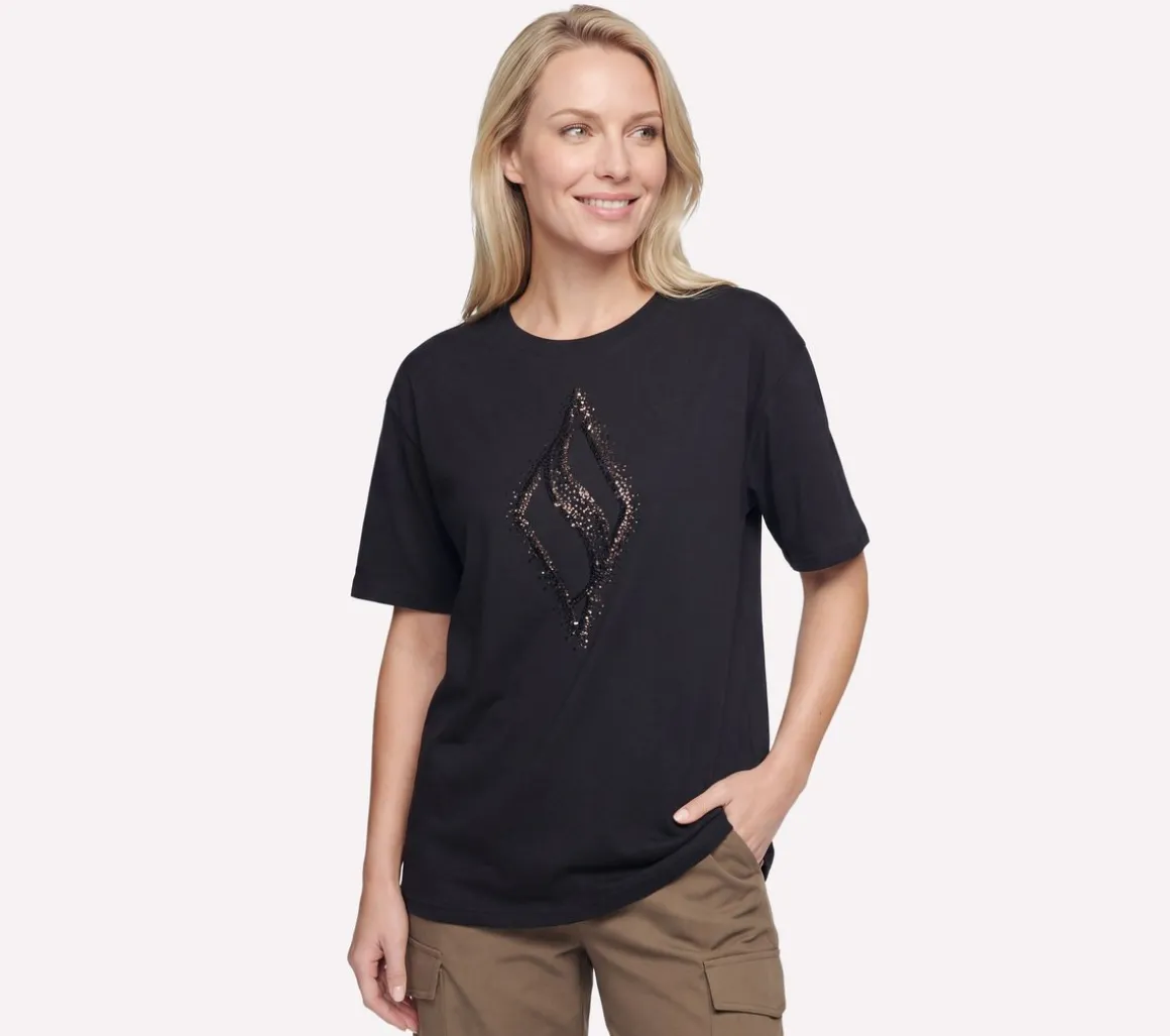 Gold Splatter Diamond Short Sleeve Tee