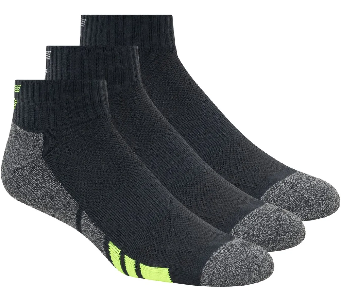 3 Pack Men's Half Terry Quarter Crew Socks
