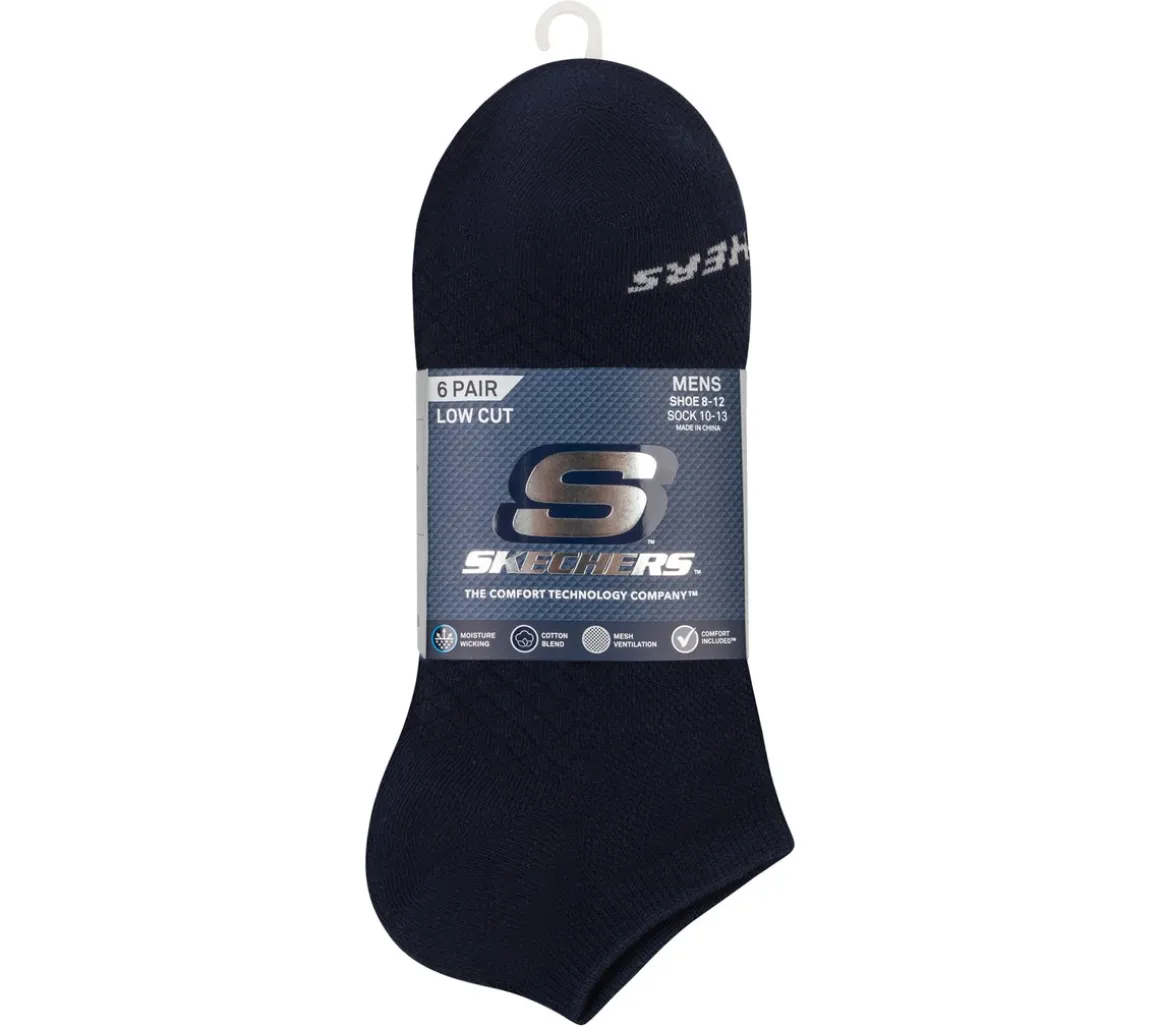 6 Pack Men's Low Cut Texture Knit Socks
